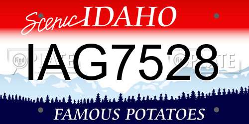 IAG7528 Idaho License Plate