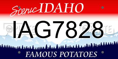 IAG7828 Idaho License Plate
