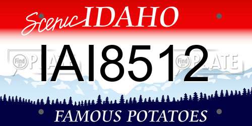IAI8512 Idaho License Plate