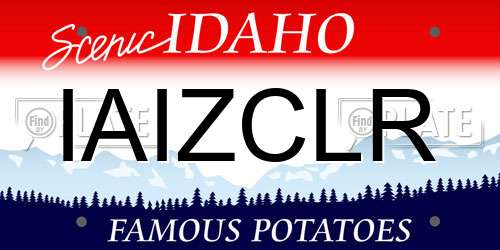 IAIZCLR Idaho License Plate
