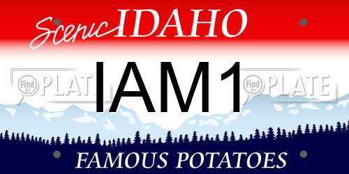 IAM1 Idaho License Plate