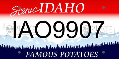 IAO9907 Idaho License Plate