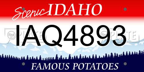 IAQ4893 Idaho License Plate