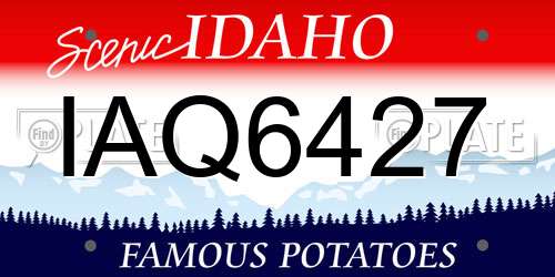 IAQ6427 Idaho License Plate