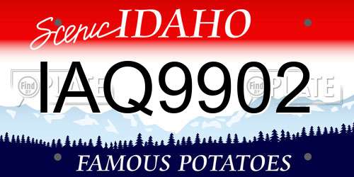 IAQ9902 Idaho License Plate