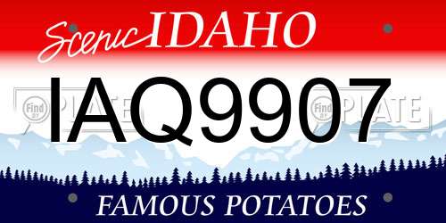 IAQ9907 Idaho License Plate