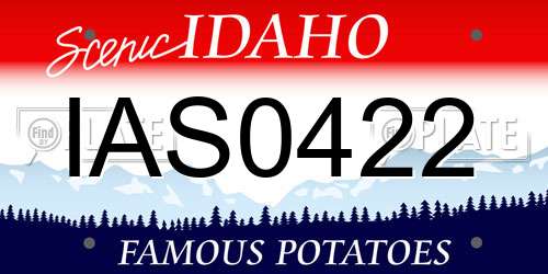 IAS0422 Idaho License Plate