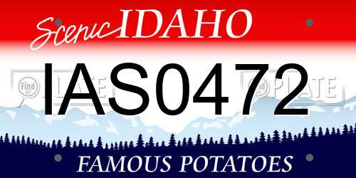 IAS0472 Idaho License Plate