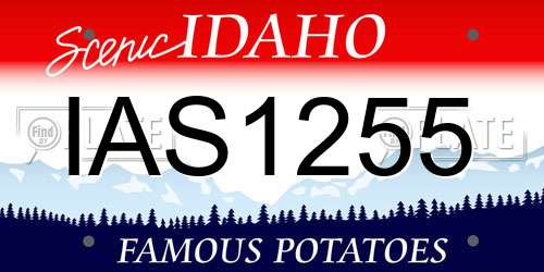 IAS1255 Idaho License Plate