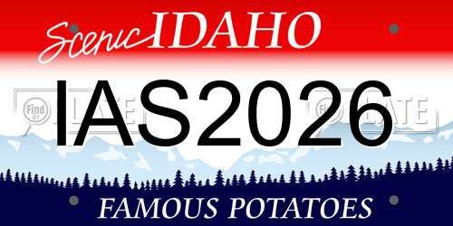 IAS2026 Idaho License Plate