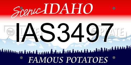 IAS3497 Idaho License Plate