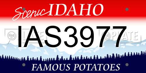 IAS3977 Idaho License Plate