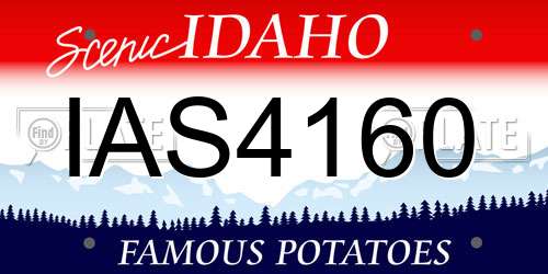 IAS4160 Idaho License Plate