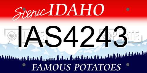 IAS4243 Idaho License Plate
