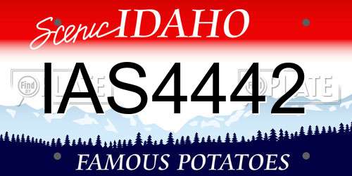 IAS4442 Idaho License Plate