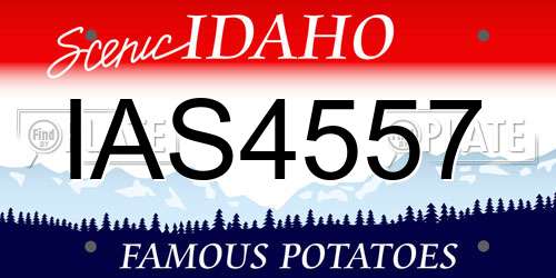 IAS4557 Idaho License Plate