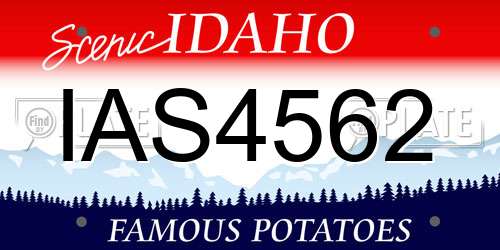 IAS4562 Idaho License Plate