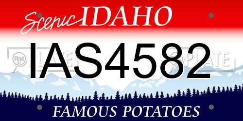 IAS4582 Idaho License Plate