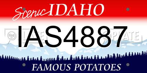 IAS4887 Idaho License Plate