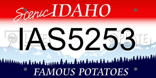 IAS5253 Idaho License Plate