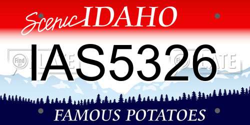 IAS5326 Idaho License Plate