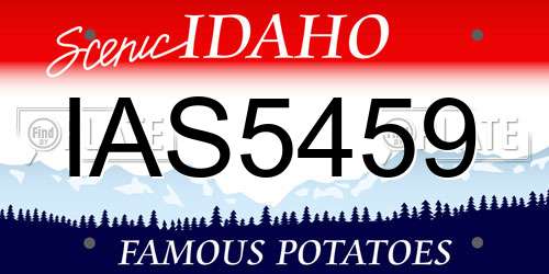 IAS5459 Idaho License Plate