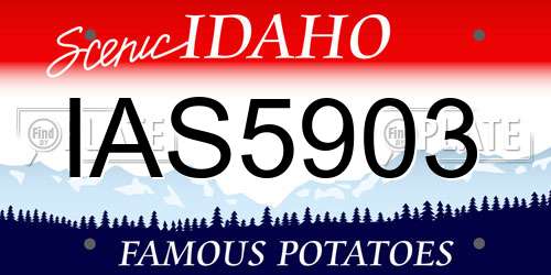 IAS5903 Idaho License Plate