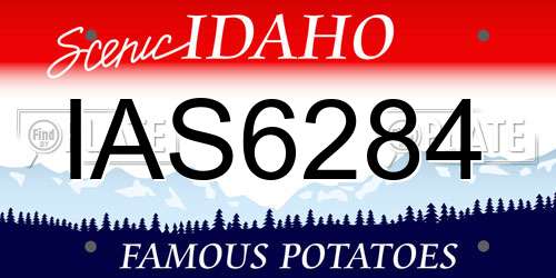 IAS6284 Idaho License Plate