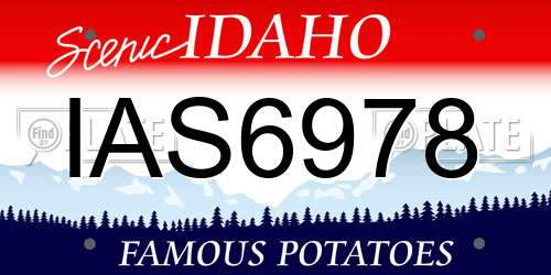 IAS6978 Idaho License Plate