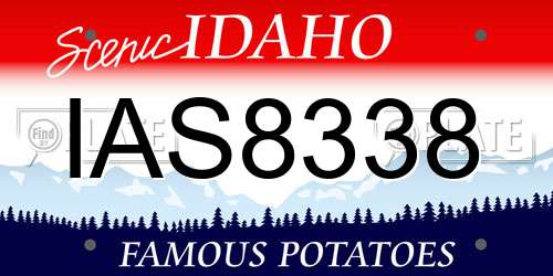 IAS8338 Idaho License Plate