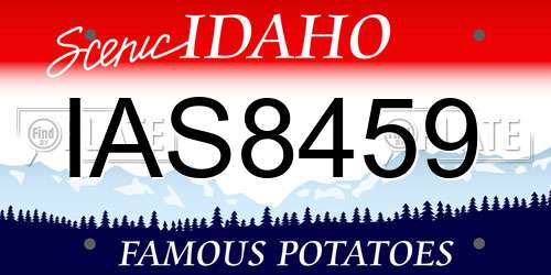 IAS8459 Idaho License Plate