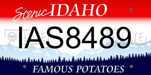 IAS8489 Idaho License Plate