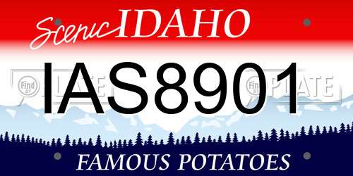 IAS8901 Idaho License Plate