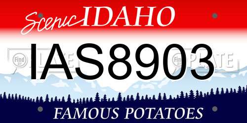 IAS8903 Idaho License Plate