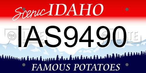 IAS9490 Idaho License Plate