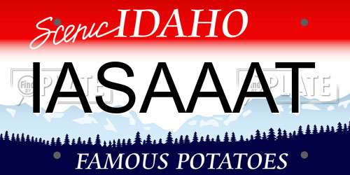 IASAAAT Idaho License Plate