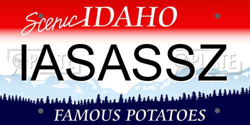 IASASSZ Idaho License Plate