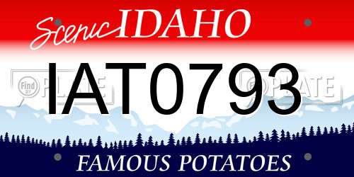 IAT0793 Idaho License Plate