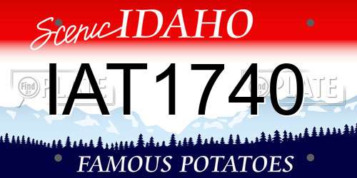 IAT1740 Idaho License Plate