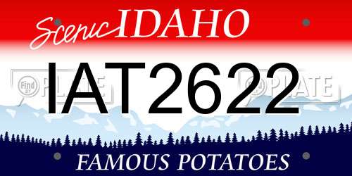 IAT2622 Idaho License Plate