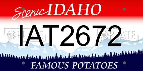 IAT2672 Idaho License Plate