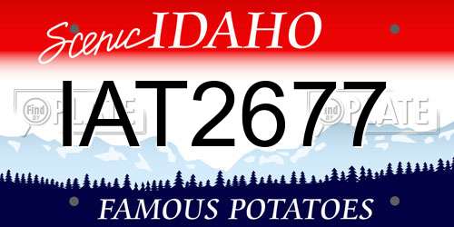IAT2677 Idaho License Plate