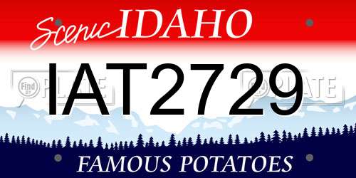 IAT2729 Idaho License Plate