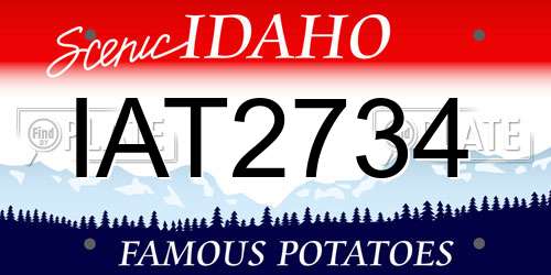 IAT2734 Idaho License Plate