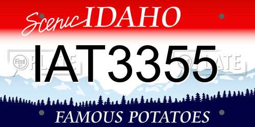 IAT3355 Idaho License Plate