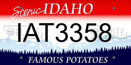 IAT3358 Idaho License Plate