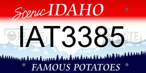 IAT3385 Idaho License Plate