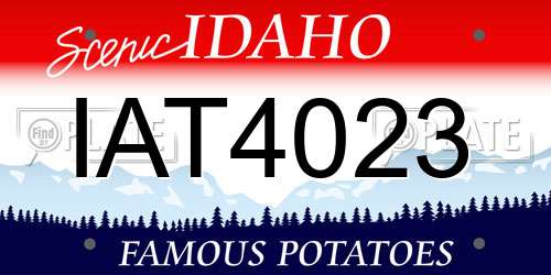 IAT4023 Idaho License Plate