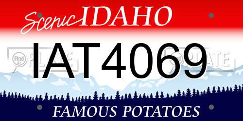 IAT4069 Idaho License Plate