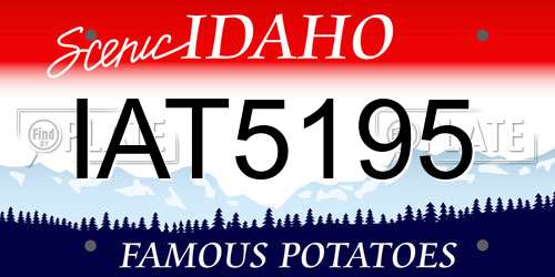 IAT5195 Idaho License Plate
